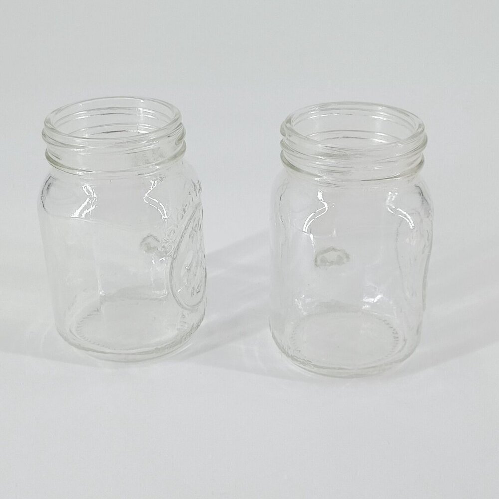 Golden Harvest Shot Drink Glass Jars Handle 2 oz Mini No Lids Set of 2 Kitchen - Picture 3 of 9